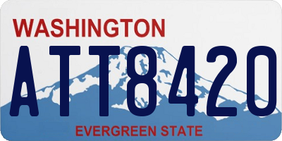 WA license plate ATT8420