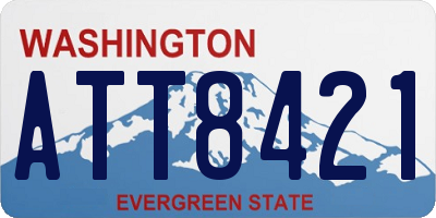 WA license plate ATT8421