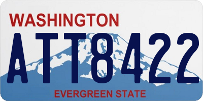 WA license plate ATT8422