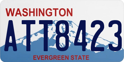 WA license plate ATT8423