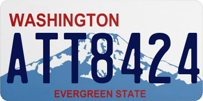 WA license plate ATT8424