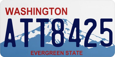 WA license plate ATT8425
