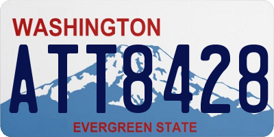 WA license plate ATT8428