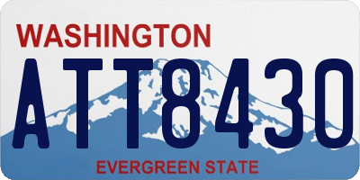 WA license plate ATT8430