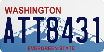 WA license plate ATT8431