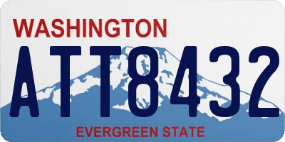 WA license plate ATT8432