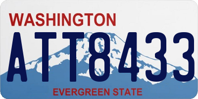 WA license plate ATT8433