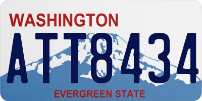 WA license plate ATT8434