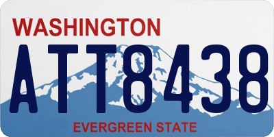 WA license plate ATT8438