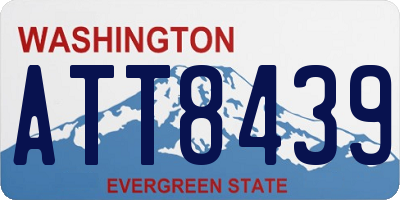 WA license plate ATT8439
