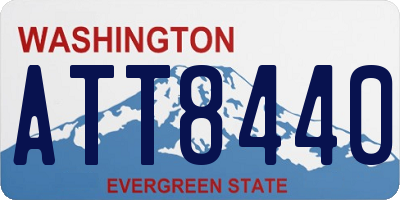 WA license plate ATT8440