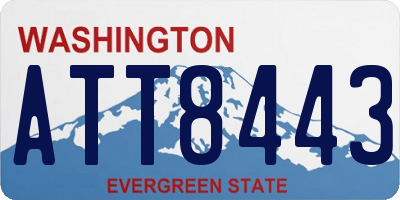 WA license plate ATT8443