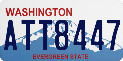 WA license plate ATT8447