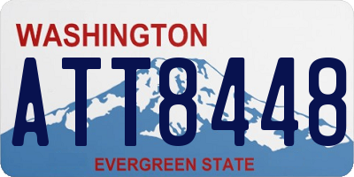 WA license plate ATT8448