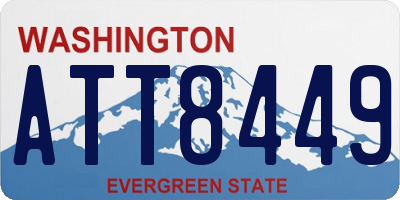 WA license plate ATT8449