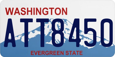 WA license plate ATT8450