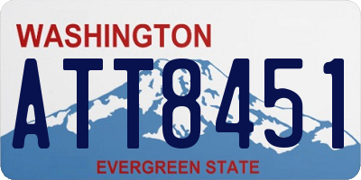 WA license plate ATT8451