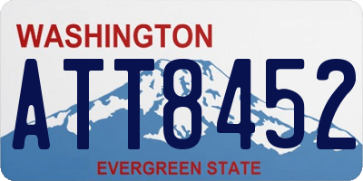 WA license plate ATT8452