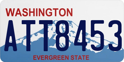 WA license plate ATT8453