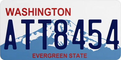 WA license plate ATT8454