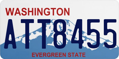 WA license plate ATT8455