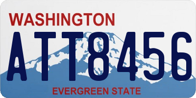 WA license plate ATT8456