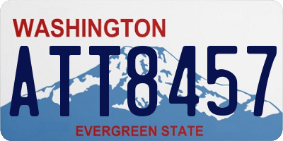 WA license plate ATT8457