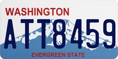 WA license plate ATT8459