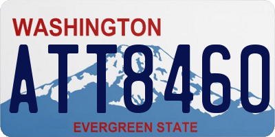 WA license plate ATT8460