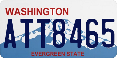 WA license plate ATT8465