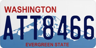 WA license plate ATT8466