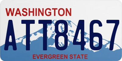WA license plate ATT8467