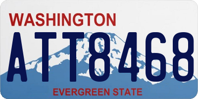 WA license plate ATT8468