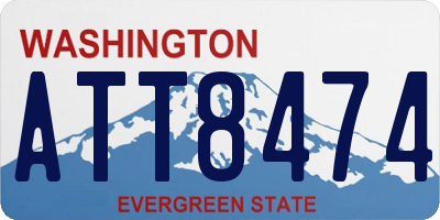 WA license plate ATT8474