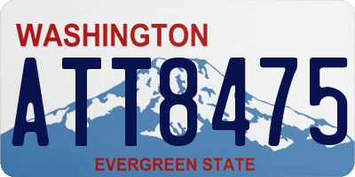WA license plate ATT8475