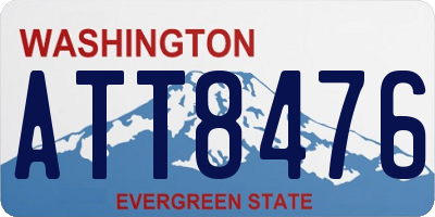 WA license plate ATT8476