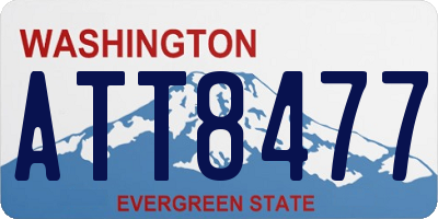 WA license plate ATT8477