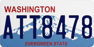 WA license plate ATT8478