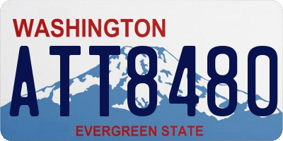 WA license plate ATT8480