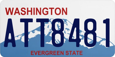 WA license plate ATT8481
