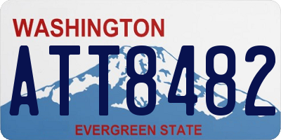 WA license plate ATT8482