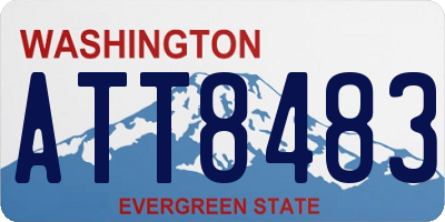 WA license plate ATT8483
