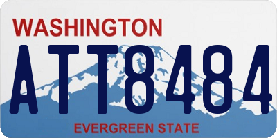 WA license plate ATT8484