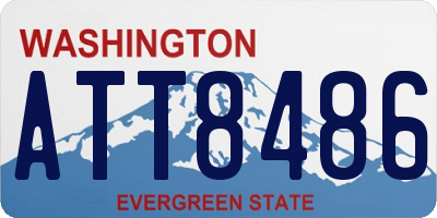 WA license plate ATT8486