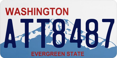 WA license plate ATT8487