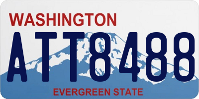 WA license plate ATT8488