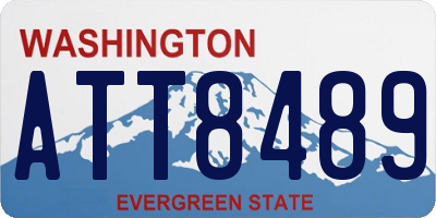 WA license plate ATT8489