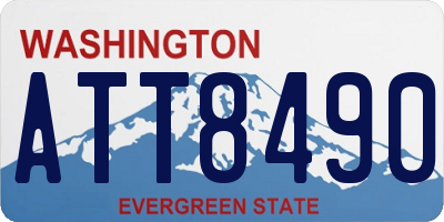 WA license plate ATT8490