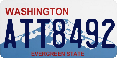 WA license plate ATT8492
