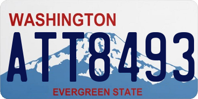 WA license plate ATT8493
